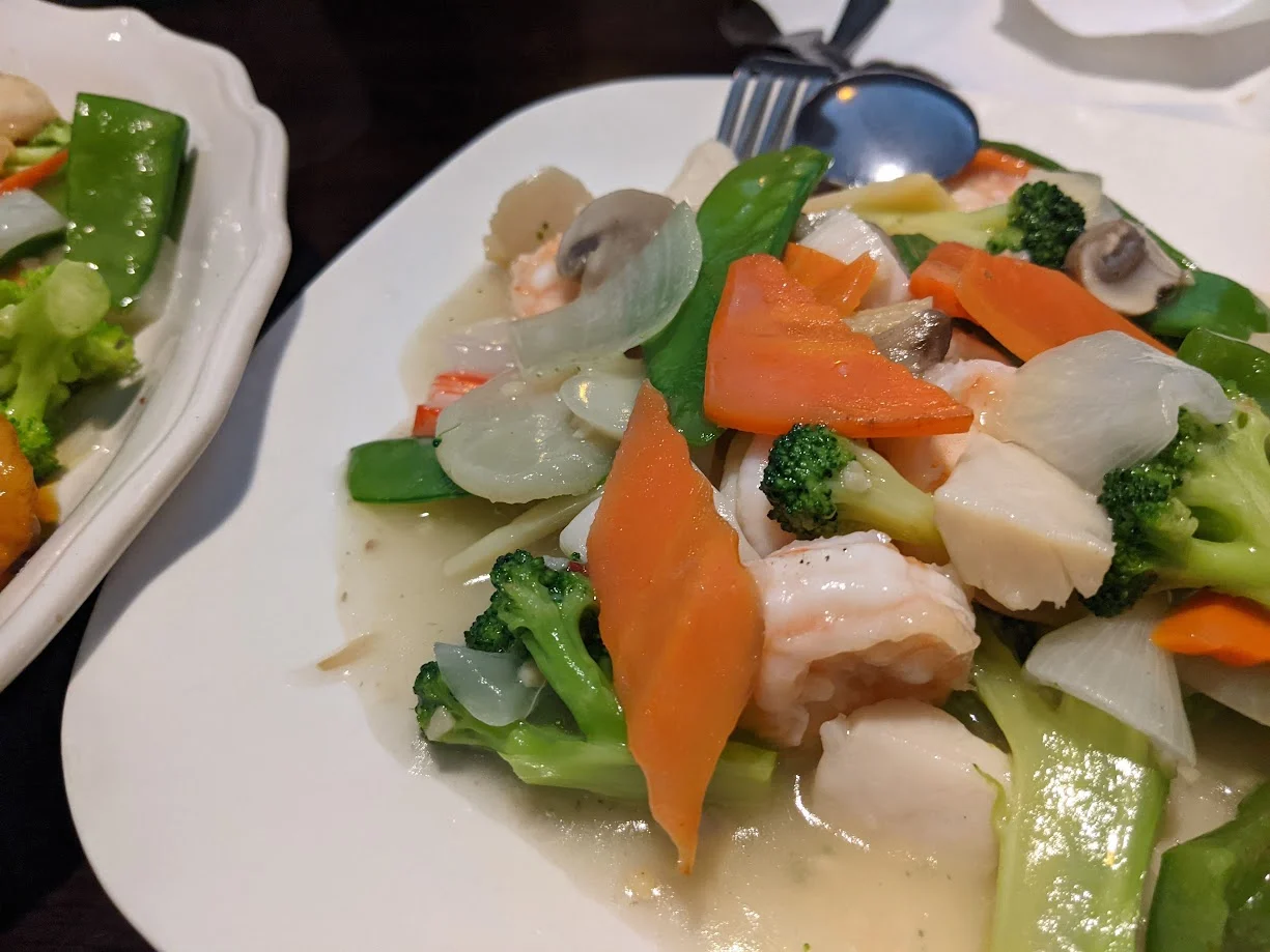 Shrimp with veggies